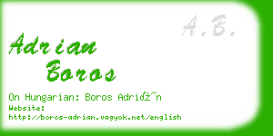 adrian boros business card